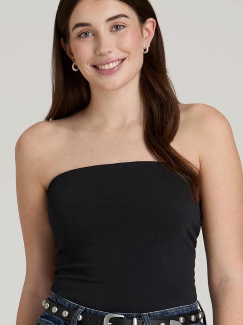 Nordstrom OPEN EDIT strapless Black Women Tube Top XXL